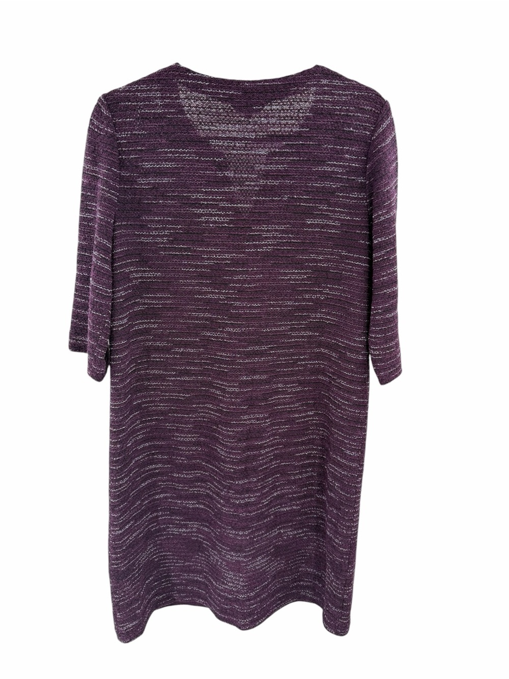 Misook Tweed Shift Dress Purple Black White Formal Casual Size Medium - Picture 3 of 6